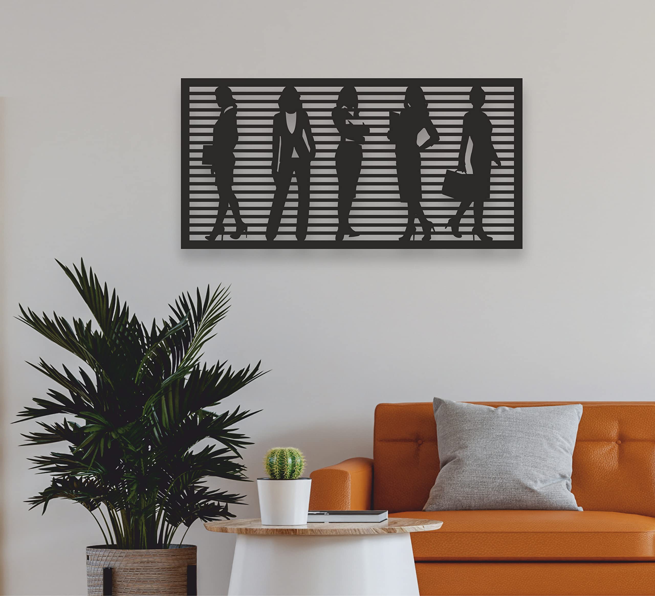 DEKADRON Modern Metal Wall Art - Elegant Women Fashion Sculpture for Home & Office Decor - 46