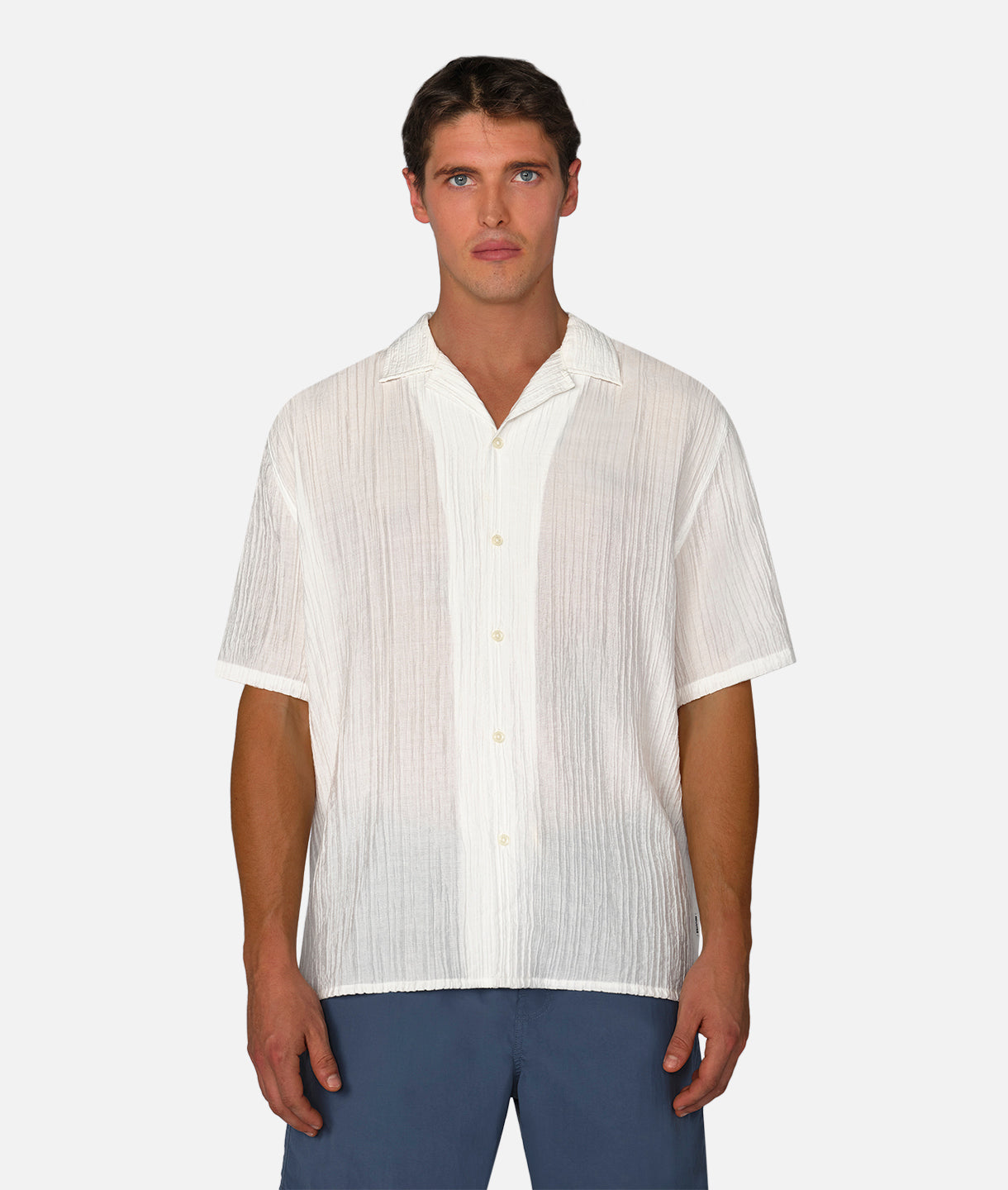 Magliana Short Sleeve Shirt for Men - Classic Off White Casual Button Down Shirt | Perfect for Office, Date Night & Summer Outfits
