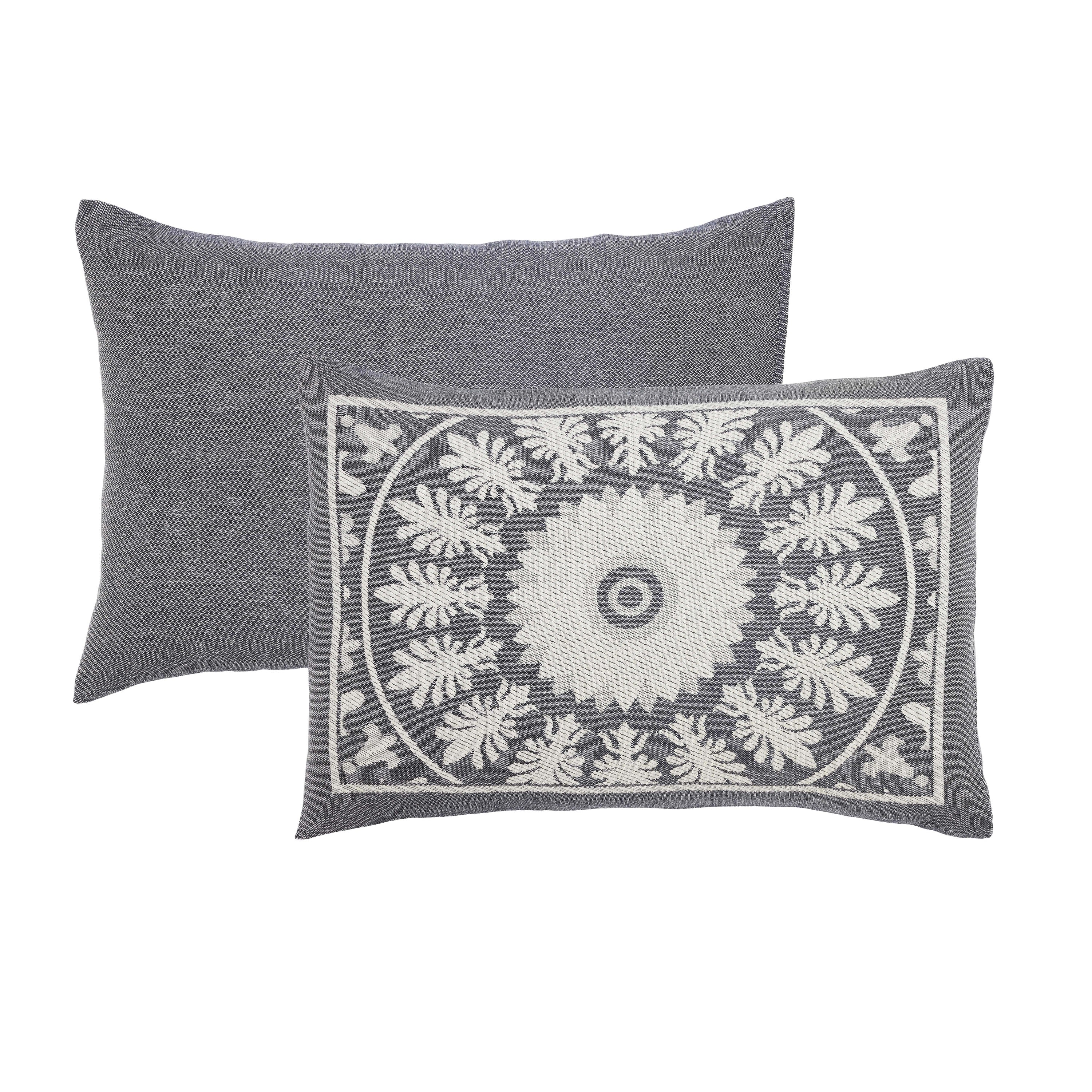 Traditional Medallion Cotton Blend Woven Jacquard Bedspread Set - Queen Size Luxury Bedding for Master Bedroom - Perfect for Home Decor, Guest Room & Hotel Use