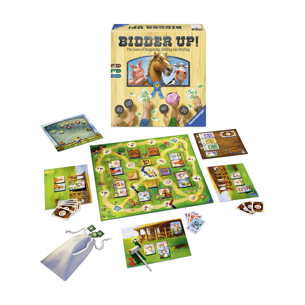 Bidder Up! Ravensburger Dual Level Strategy Auction Board Game - Fun Family Game Night & Competitive Party Entertainment