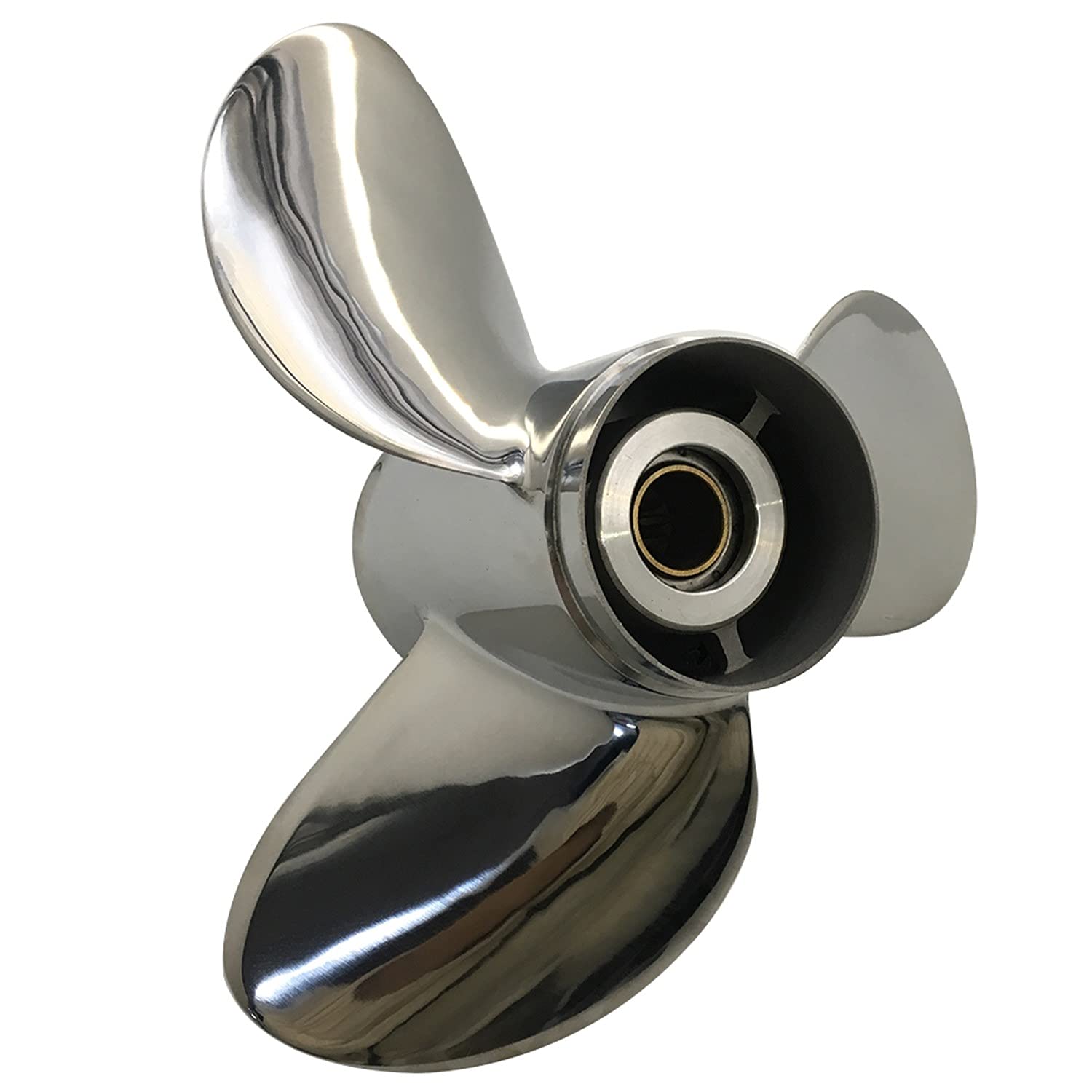 Stainless Steel 4-Blade Propeller for Honda Outboard Engines 35HP-60HP (13-Tooth Spline) - Perfect for Fishing, Boating & Marine Activities