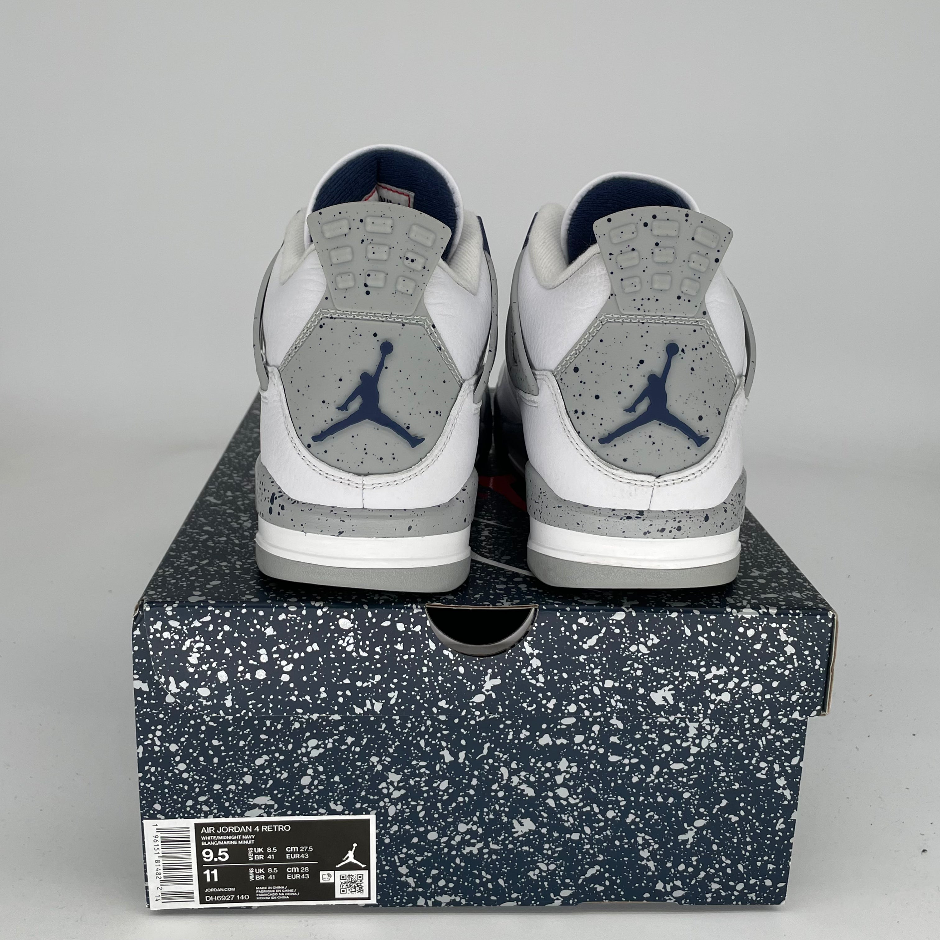 AIR JORDAN 4 RETRO MIDNIGHT NAVY MEN'S BASKETBALL SHOES SIZE 9.5 - DH6927-140 | Official Nike Sneakers for Streetwear & Basketball Games