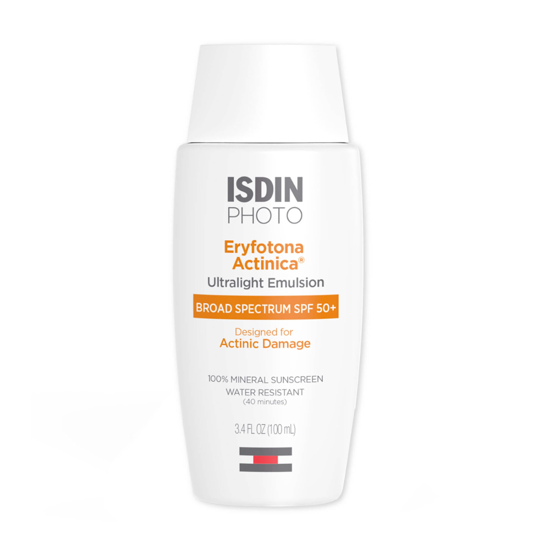 Isdin Eryfotona Actinica SPF50+ Sunscreen Emulsion - Daily UV Protection for Face & Body - Perfect for Outdoor Activities, Travel & Post-Procedure Skin Care