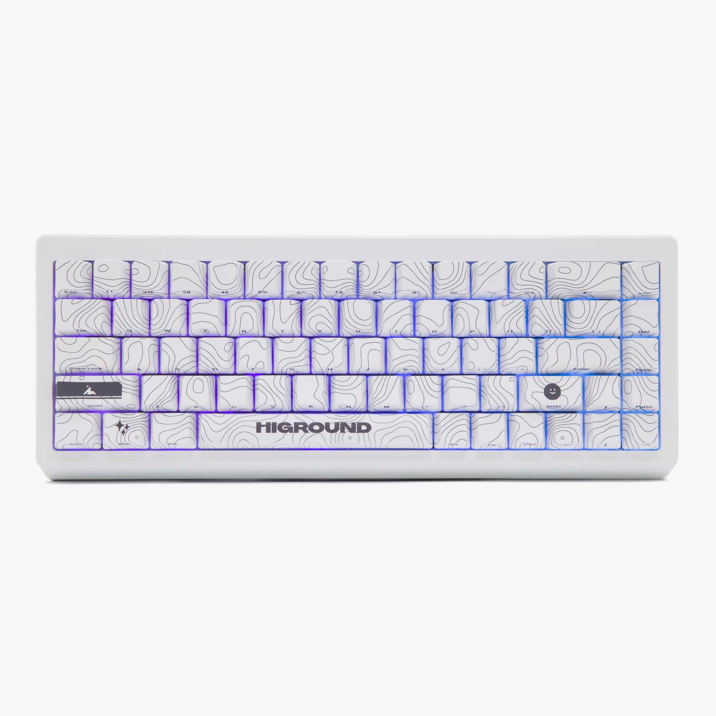 Higround Summit 2.0 65% Mechanical Gaming Keyboard - Snowstone White | Compact Wired RGB Backlit Keyboard for PC Gamers & Programmers | Perfect for Esports, Office Work & Typing
