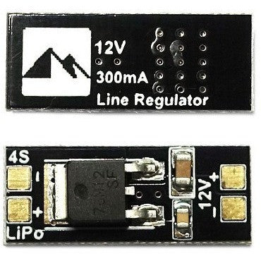 Matek 4S LiPo to 12V 300mA Linear Voltage Regulator - Step Down Power Converter for RC Drones, FPV Quadcopters, and DIY Electronics Projects
