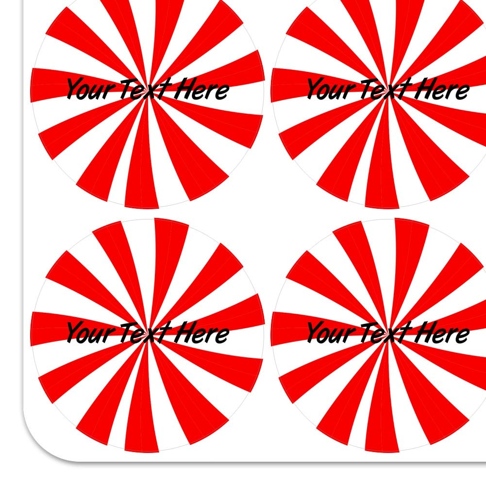 Custom 1-Line Peppermint Swirl Planner Stickers - Personalized Calendar & Scrapbooking Decals for Bullet Journals, DIY Crafts, and Gift Wrapping