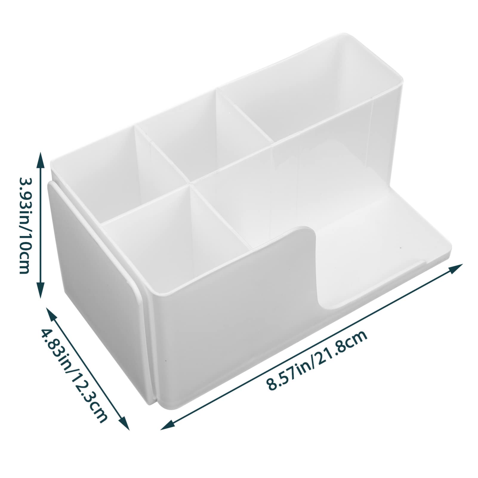 Lurrose Cosmetic Organizer with Drawers - Vanity Storage Box for Makeup Brushes, Lipstick, Jewelry & Beauty Supplies | White Acrylic Beauty Accessory Tray | Perfect for Bedroom Vanity, Bathroom Counter & Travel Makeup Organization