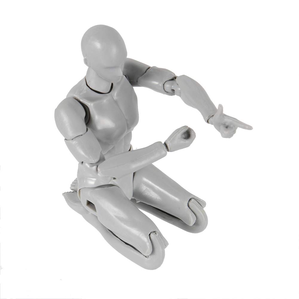 Action Figure Model 2.0 Body Kun & Body-Chan Doll Set with 30+ Accessories - Posable Artist Mannequin for Drawing, Sketching & Painting - Perfect for Art Students, Animators & Figure Drawing Practice