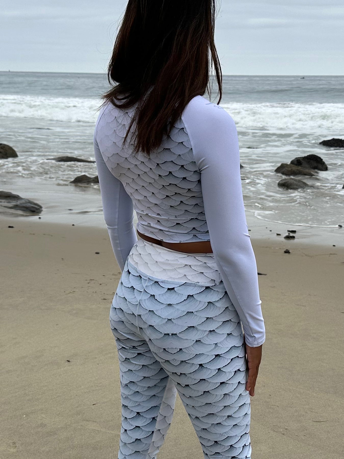 Wailea Recycled Cropped Rash Guard Shirt - Eco-Friendly UPF 50+ Swim Top for Women - Perfect for Surfing, Swimming & Beach Activities
