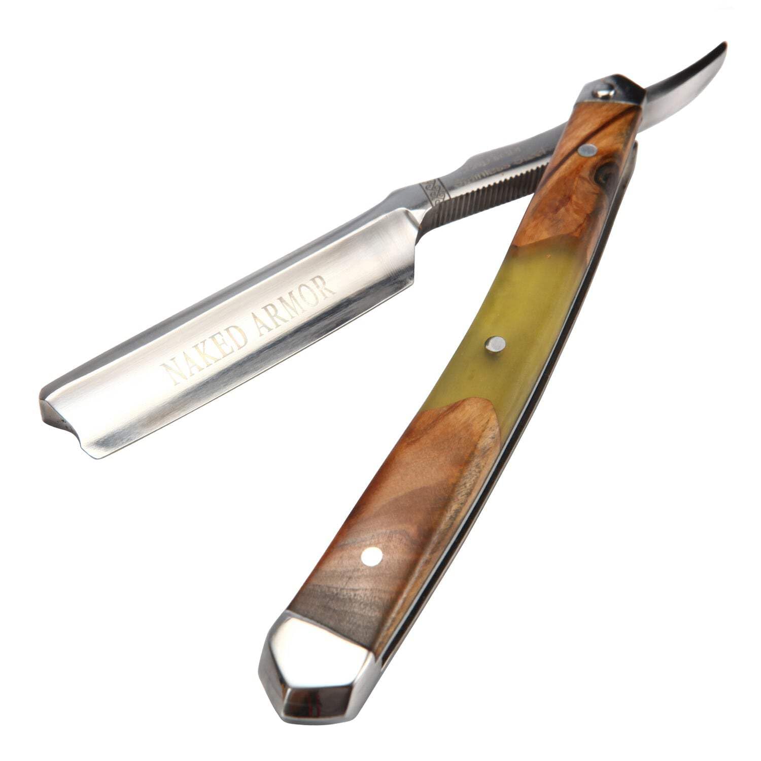 Premium Griflet Straight Razor - Japanese Stainless Steel Shaving Razor with Sandalwood Handle for Men | Barber Approved Close Shave | Includes Leather Case | Perfect for Professional Barbers, Home Grooming & Luxury Gifts for Men