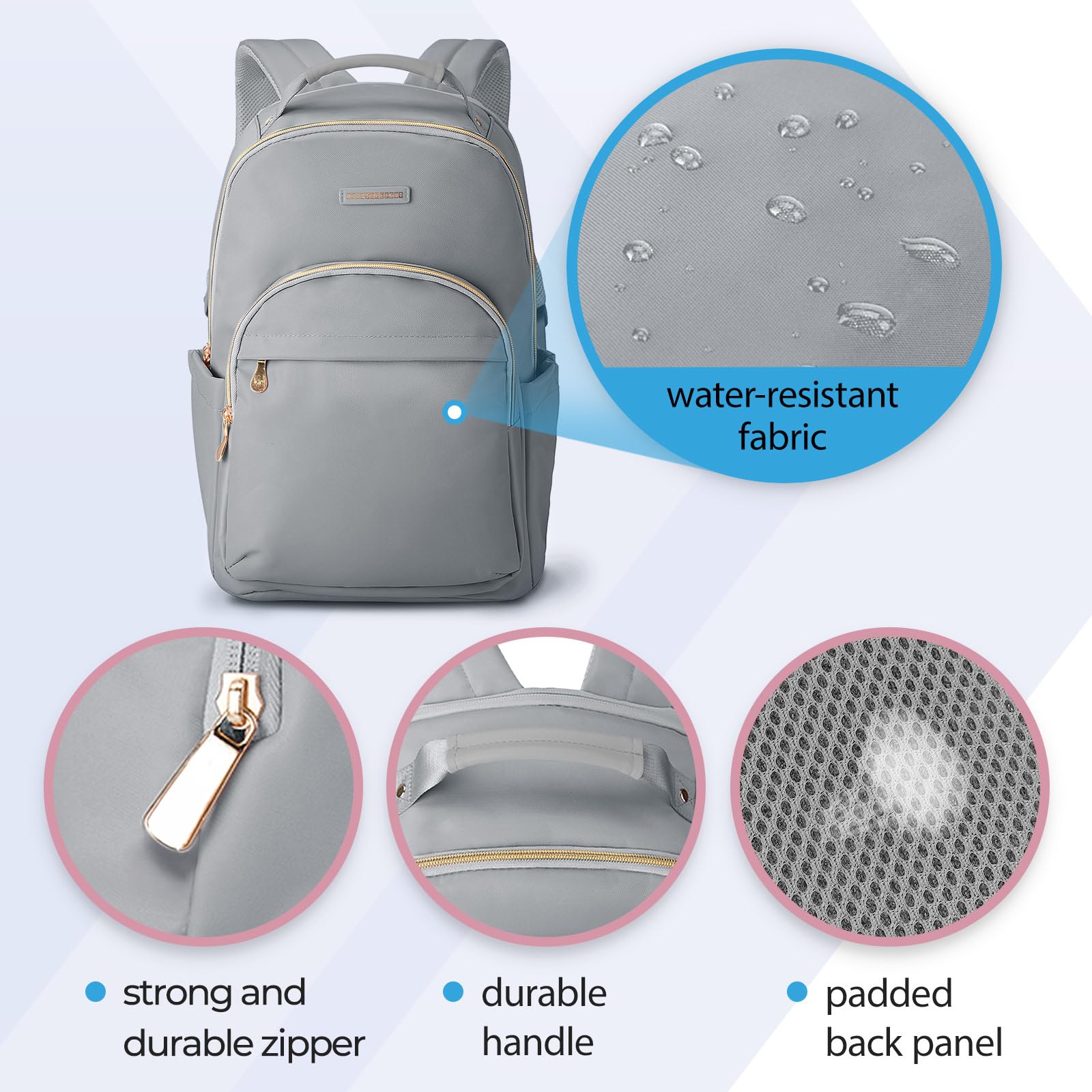 Lightweight Flight Laptop Backpack for Women - 15.6 Inch Business Travel Backpack with USB Charging Port - Perfect for Work, Commuting & Air Travel