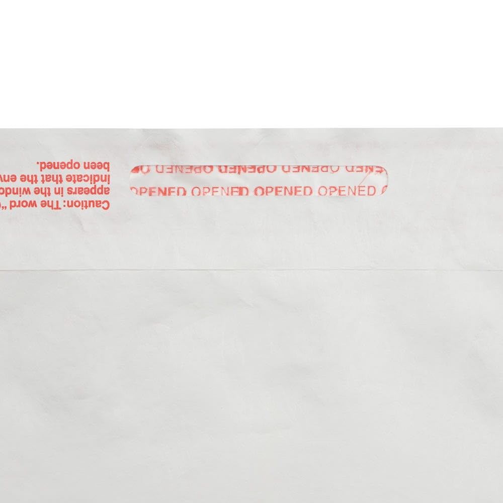 LUXPaper 9 x 12 Open End Tyvek Envelopes - Tamper Evident Peel & Press Security Mailers - 14lb White Text (Pack of 500) - Perfect for Legal Documents, Medical Records & Secure Shipping