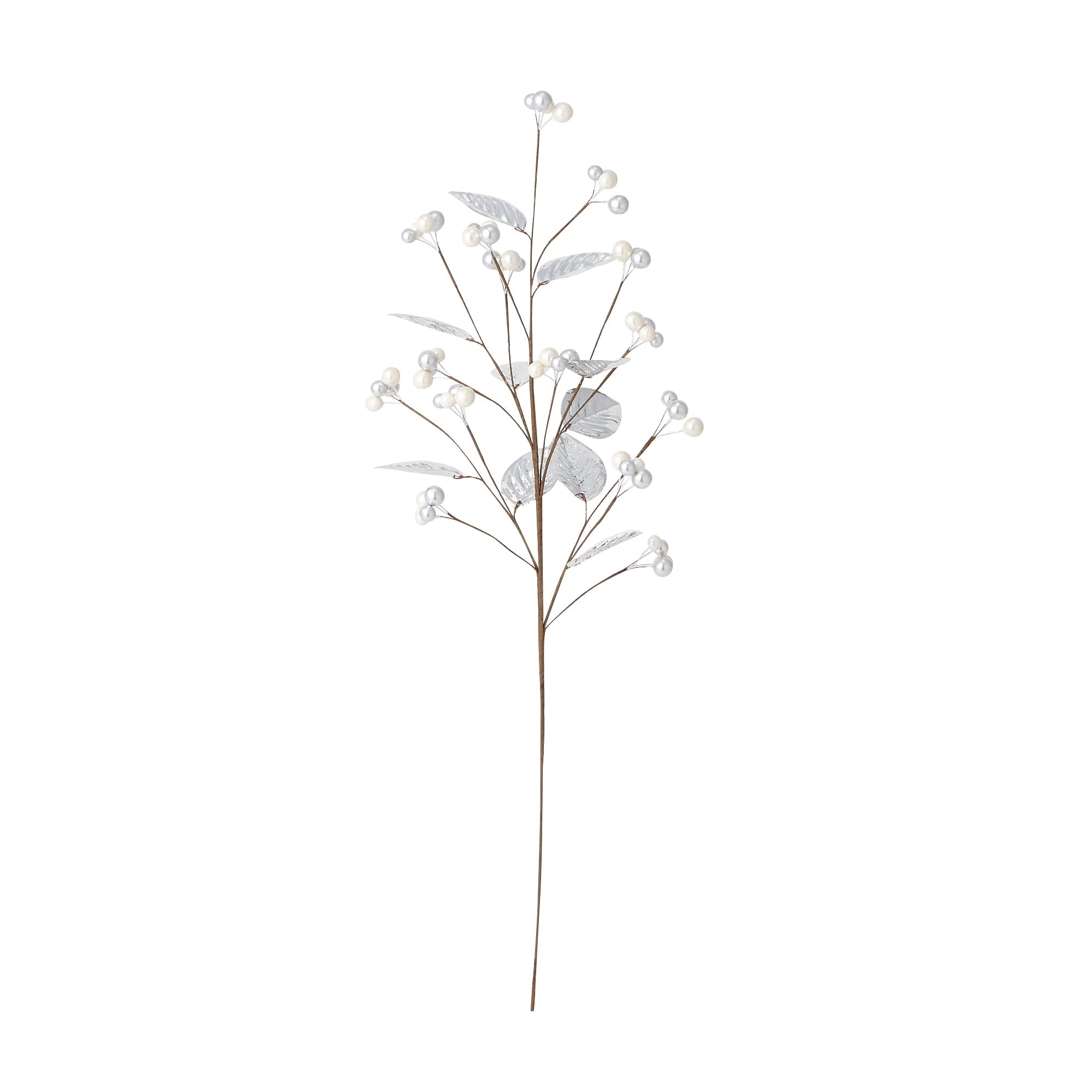 Shiny Silver Leaf Artificial Plants - Realistic Faux Greenery for Home Decor, Office, Wedding & Party Decoration