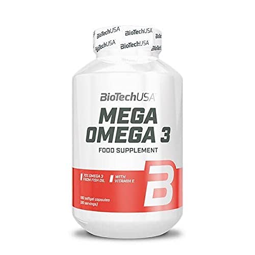 BioTechUSA Omega 3 Fish Oil Supplement - 90 Softgel Capsules for Heart, Brain & Joint Health - Supports Cardiovascular Function & Cognitive Performance