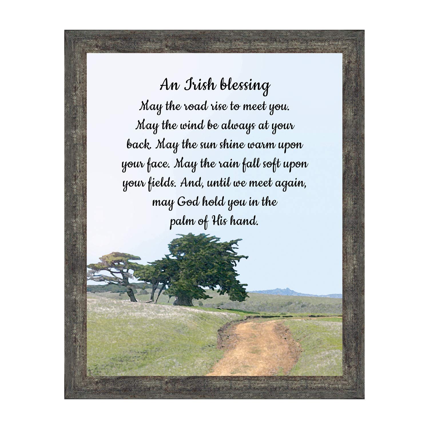 Celtic Irish Blessing Wall Decor - May the Road Rise Up to Meet You Sign - Rustic Home Blessing Plaque - Unique Irish Gifts for Women & Housewarming Presents - Perfect for St. Patrick's Day, New Home Decor & Irish-Themed Rooms