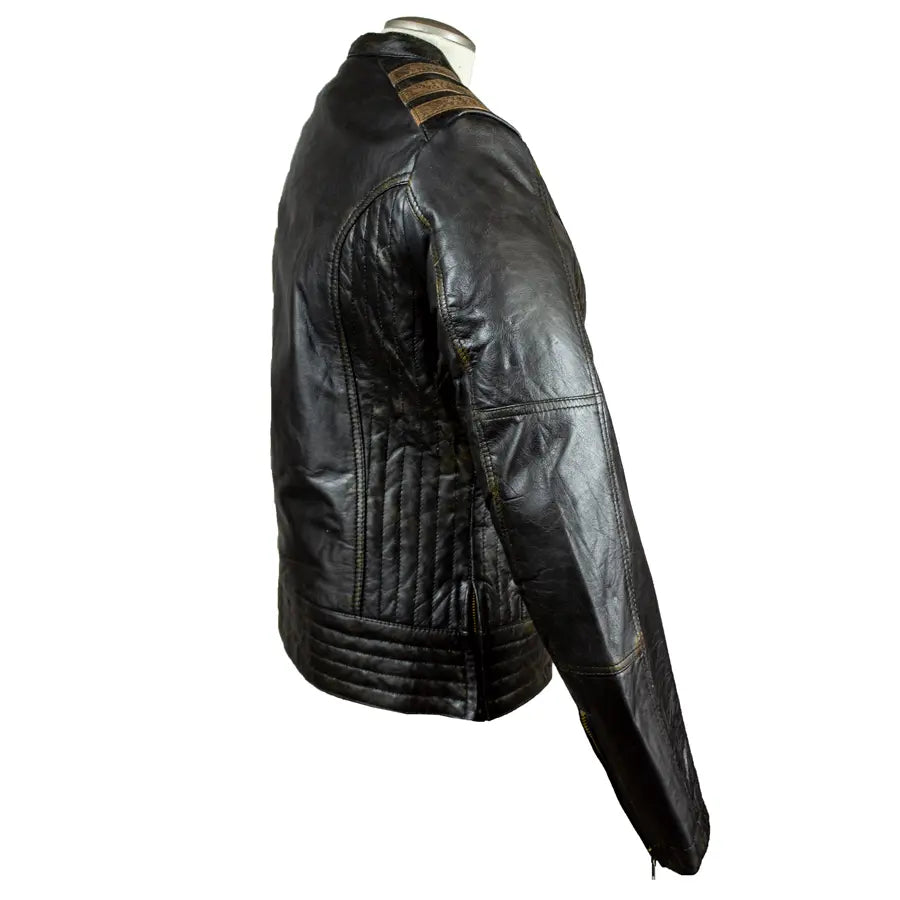BOL Women's Racer Style Leather Jacket - Fashionable Motorcycle Biker Jacket for Women, Genuine Leather, Slim Fit - Perfect for Riding, Night Out & Casual Wear