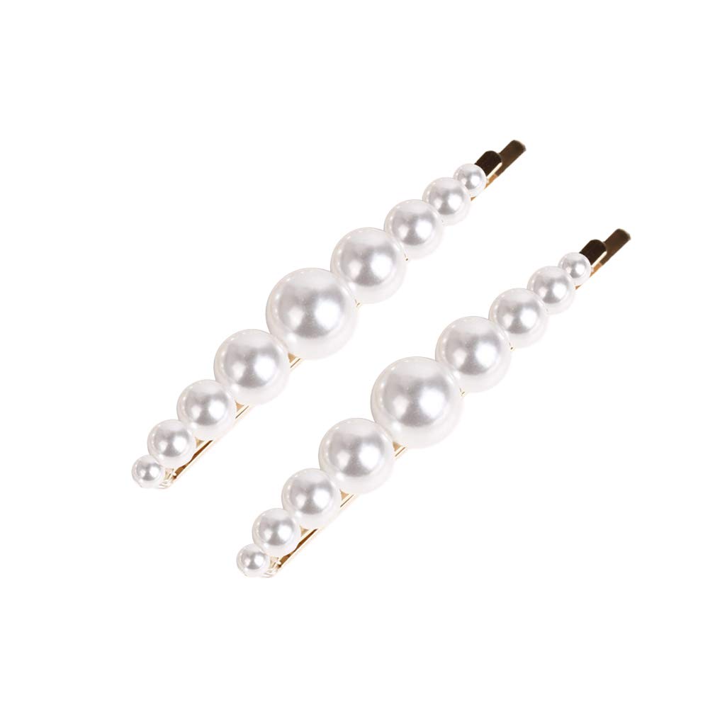 Beaupretty Pearl Hair Clips for Women - Elegant Metal Snap Hair Barrettes with Pearl Decorations - Perfect for Weddings, Parties and Everyday Hairstyling