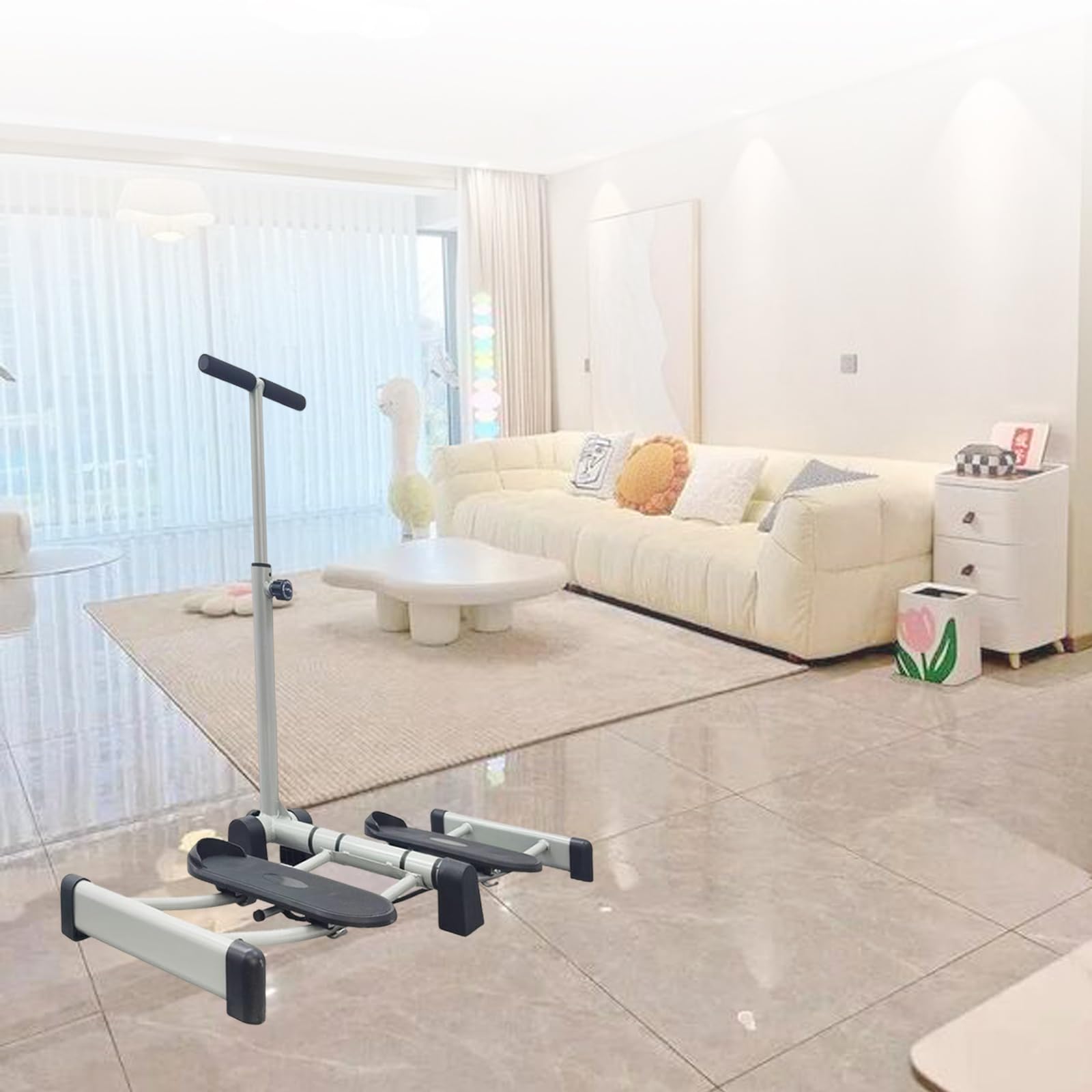INTSUPERMAI Foldable Leg Exercise Machine - Leg Trainer & Cardio Stepper for Home Workouts | Portable Ski Exercise Equipment for Fitness & Toning | Perfect for Small Spaces & Indoor Training