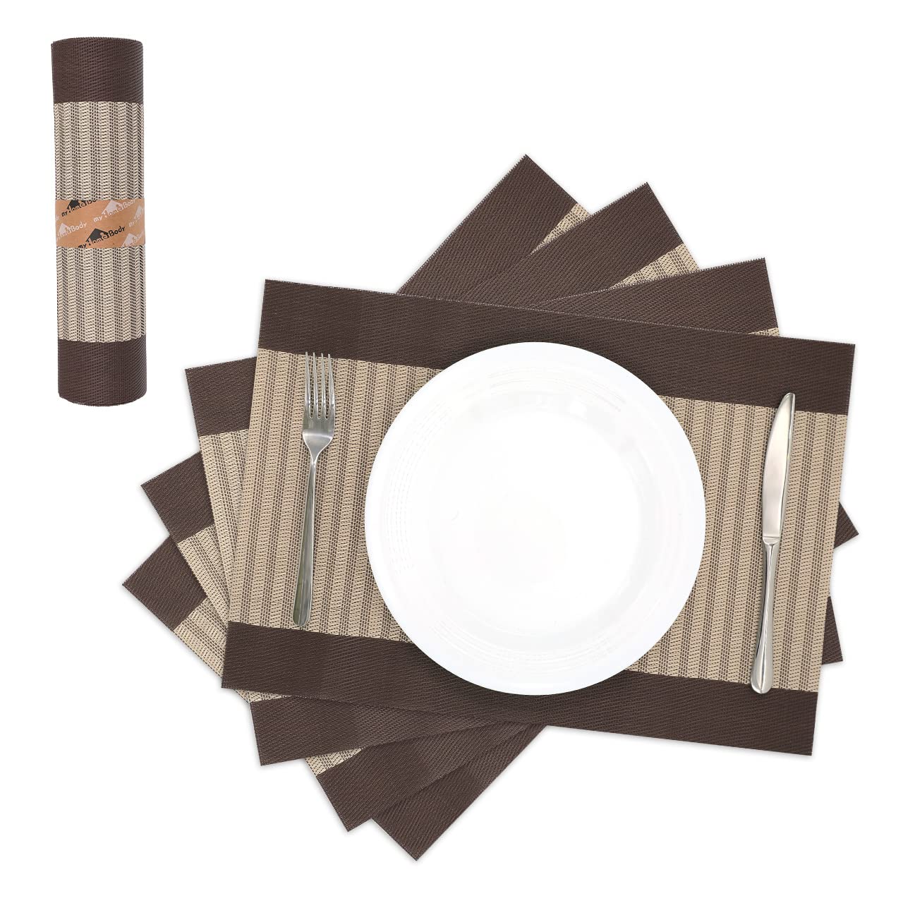 Heat-Resistant Vinyl Placemats Set of 4 - 17.7