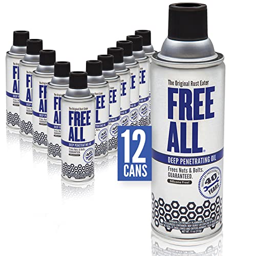 Gasoila RE12DC Deep Penetrating Oil - 12 Pack Rust Remover & Lubricant for Frozen Parts | Silicone-Free, Body Shop Safe | Perfect for Automotive Repairs, Industrial Maintenance & Home DIY Projects