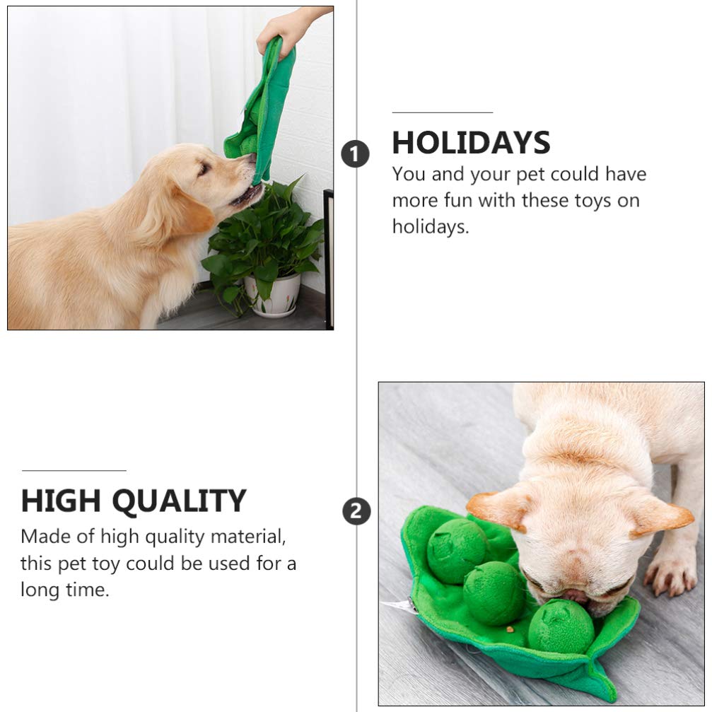 Balacoo Interactive Plush Pea Dog Toy with Sound - Snuffle & Chew Educational Pet Toy for Puppies, Cats & Small Dogs - Fun Training & Stress Relief for Indoor Play