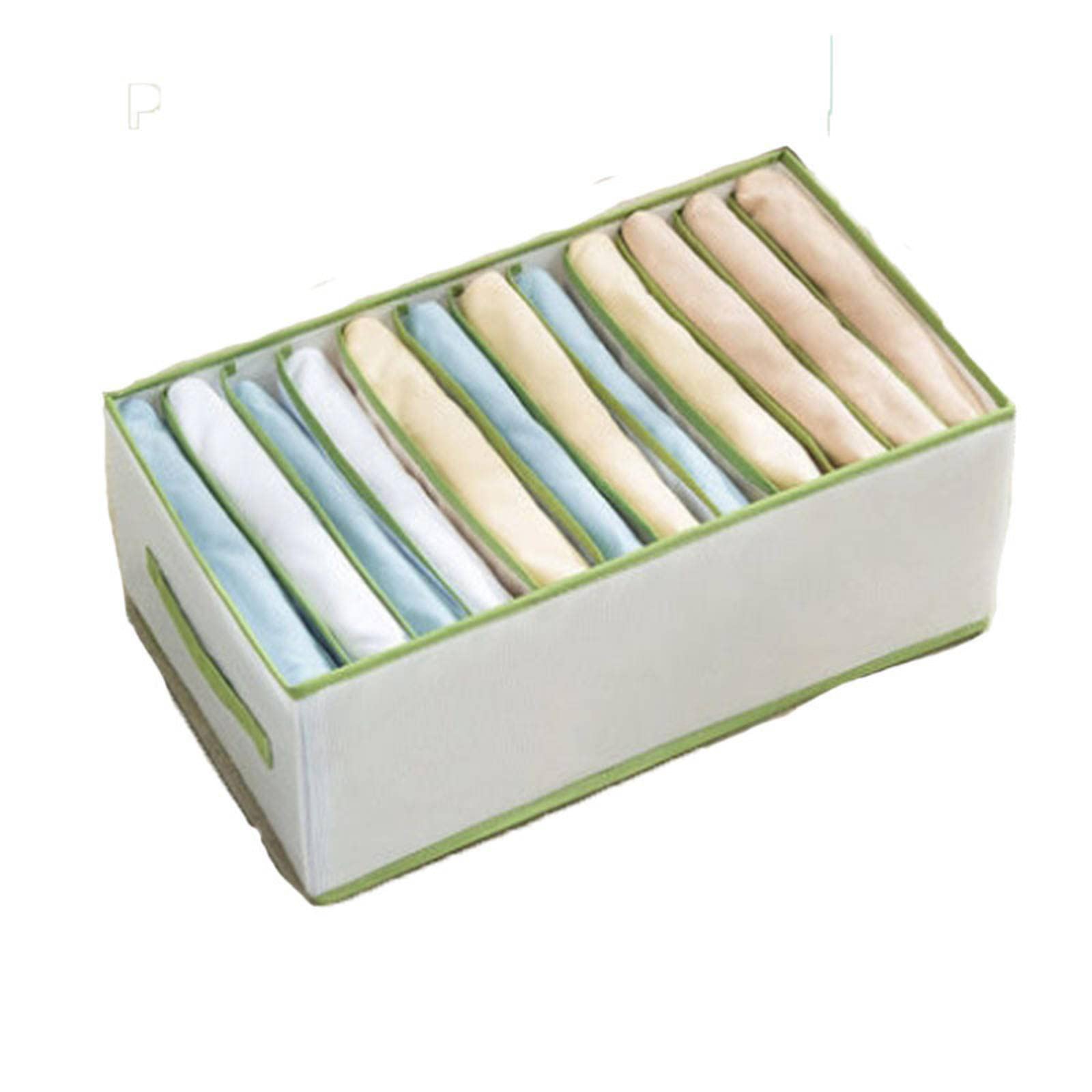 Washable 3-Pack Wardrobe Clothes Organizer for Folded Clothes - 7/9/12 Grids Drawer Divider for Thin Jeans, Leggings, T-Shirts, Bras, Underwear & Socks (White/Grey) | Perfect for Closet, Dresser & Travel Storage Organization