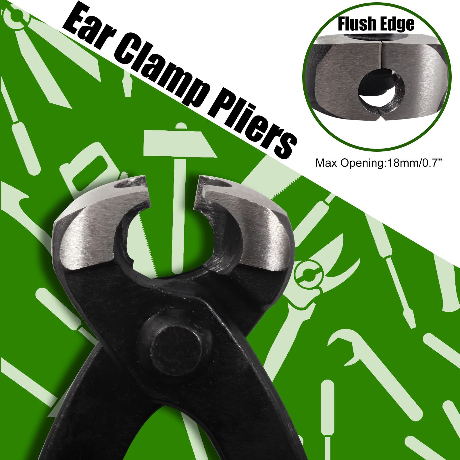 SPEEDWOX 9 Inch Ear Clamp Pliers with Front & Side Crimp Jaws - Single Ear Hose Clamp Tool for Pipes, Hoses & Automotive Repair - Perfect for Plumbing, HVAC & Car Maintenance