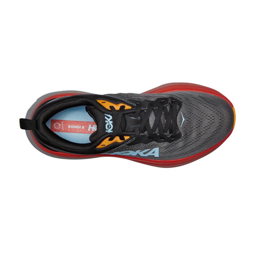 Hoka Men's Bondi 8 Running Shoes - Lightweight Cushioned Sneakers for Marathon, Jogging & Walking - Breathable Mesh Upper with Maximum Support & Comfort