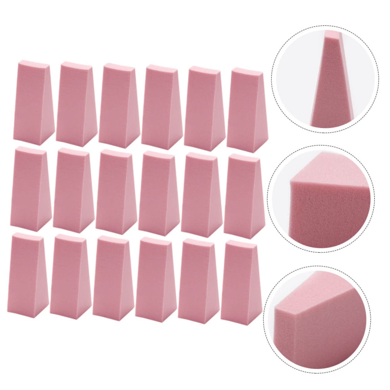 Minkissy 3PCS Elegant Nail Art Sponges - Soft Gradient Makeup Sponges for Ombre Manicure, Easy to Apply & Blend - Perfect for Salon, Home Nail Care & DIY Nail Designs