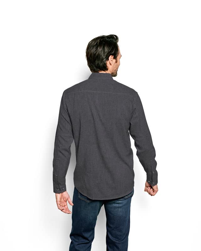 Orvis Tech Chambray Long Sleeve Men's Work Shirt - Lightweight Quick-Dry UPF 40 Casual Button Down Shirt for Outdoor Work, Hiking & Travel