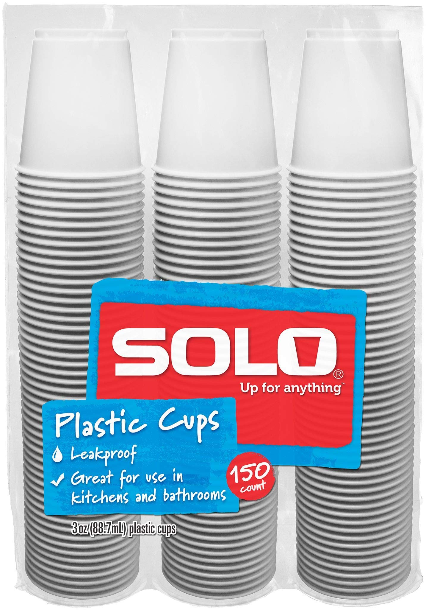 SOLO Plastic Bath Refill Cups - 3 Ounce, 600 Count (Pack of 4) - Disposable White Cups for Bathroom, Baby Care, Travel & Parties - BPA-Free & Durable