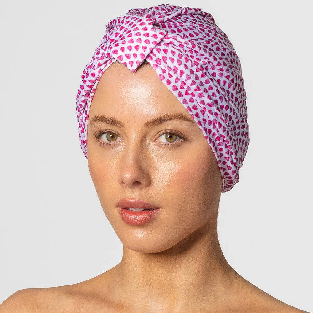 Louvelle Waterproof Shower Caps for Women & Men - Extra Large Bath Cap with Elastic Band for Hair Protection - Perfect for Swimming, Spa, and Travel