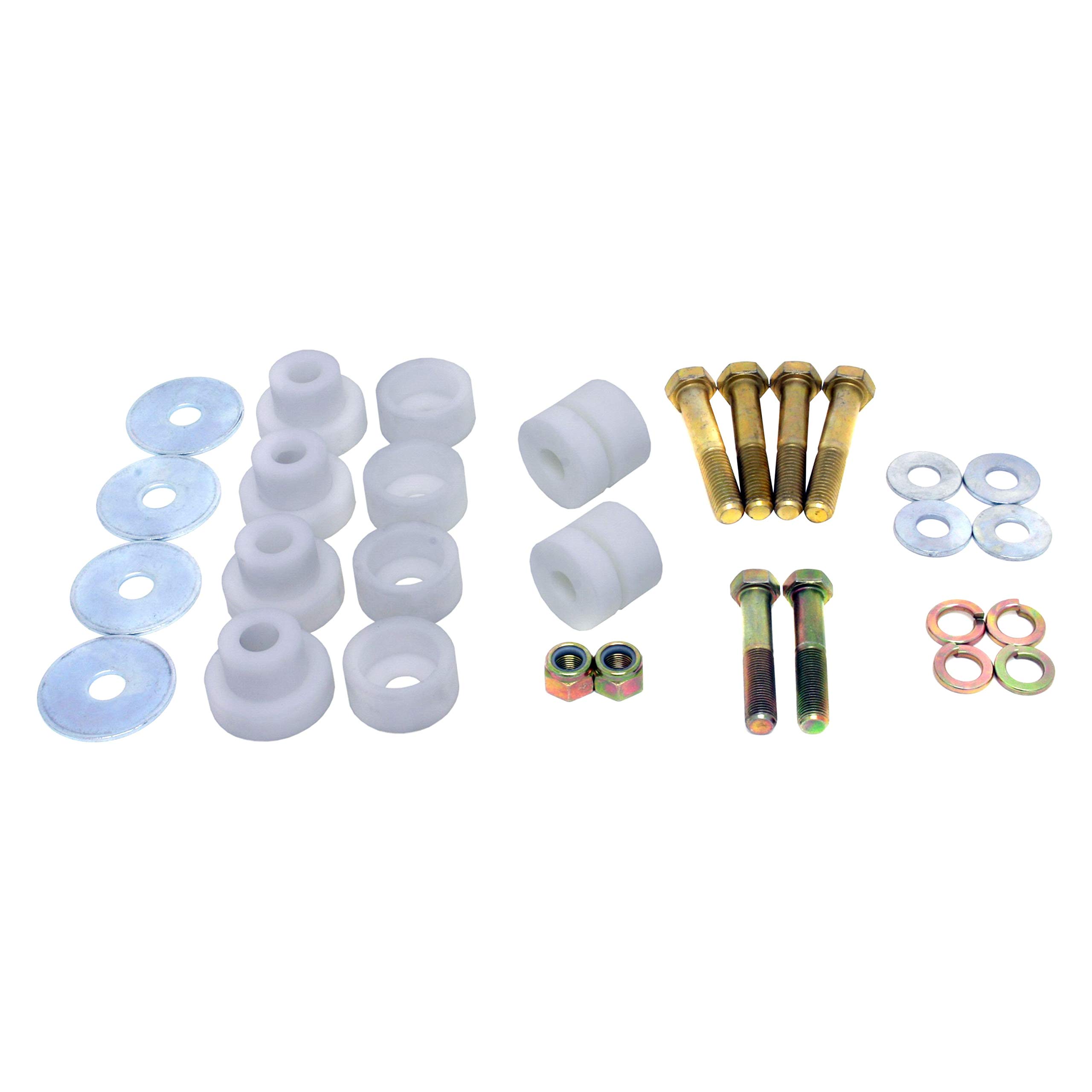 BMR Suspension BMB001 CNC Delrin Body Mount Bushings - Heavy Duty Suspension Upgrade for Chevy, Ford, Dodge - Perfect for Off-Roading & Performance Driving