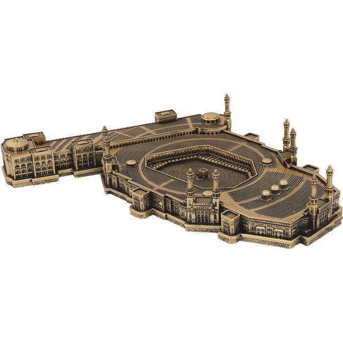 Masjid E Haram Gold Plated Islamic Wall Art - Elegant Mosque Decor for Home & Office - Perfect for Ramadan, Eid & Muslim Prayer Room Decorations