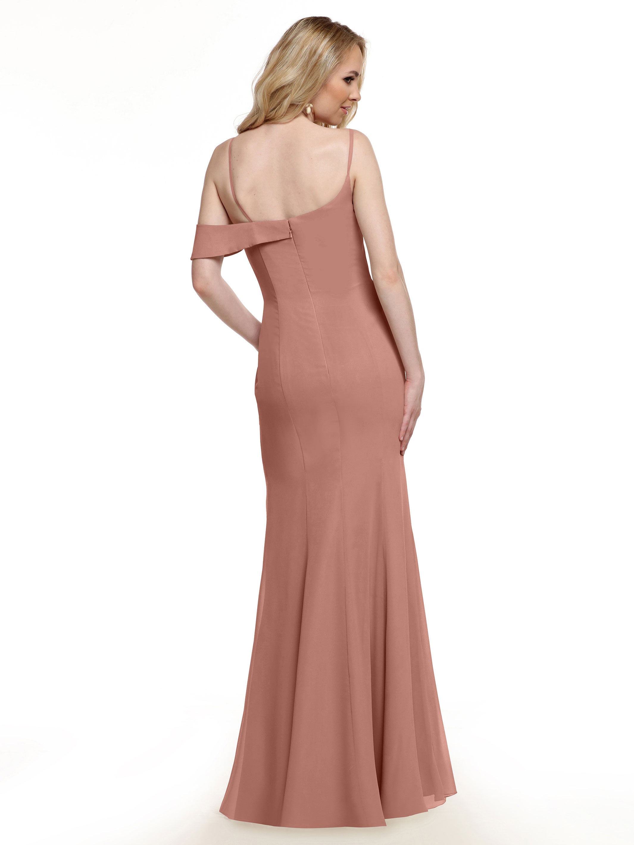 Elegant One Shoulder Fit & Flare Chiffon Bridesmaid Dress 80153 - Perfect for Weddings, Formal Events & Special Occasions