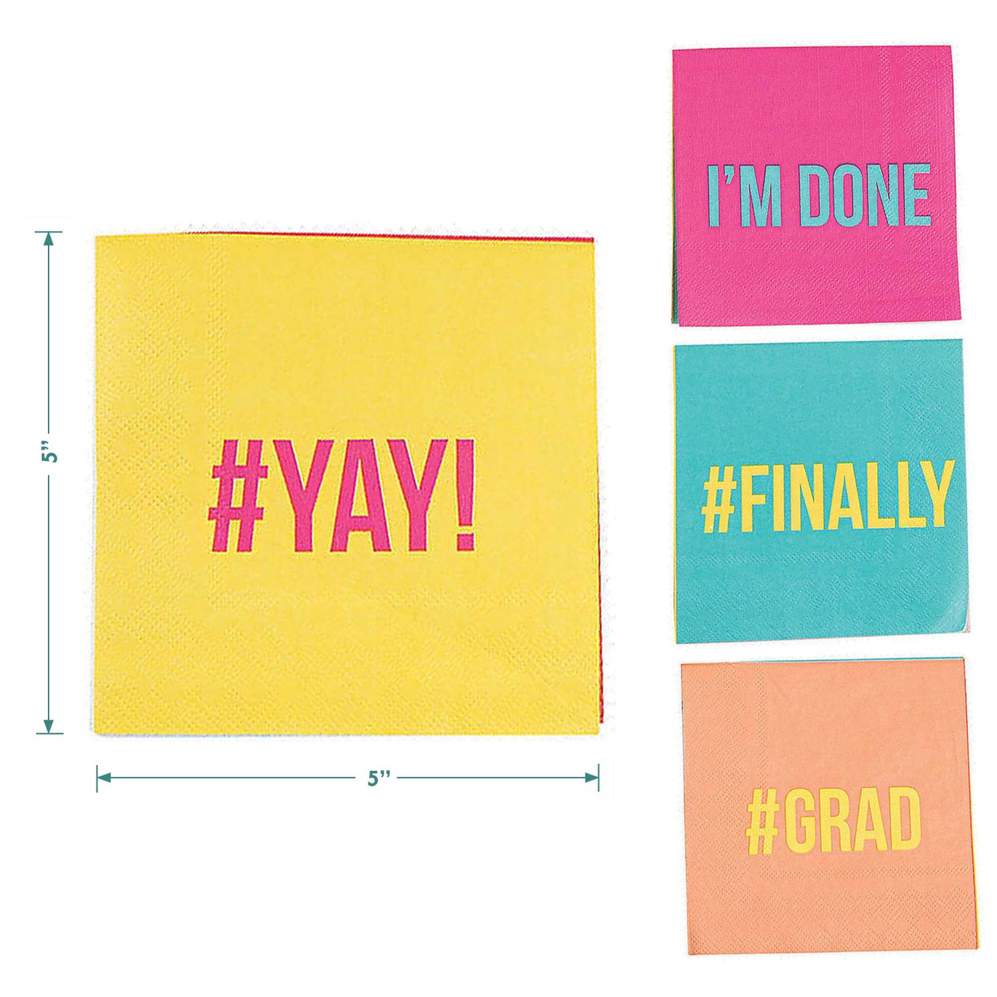Graduation Party Supplies - 16 Confetti Dot Paper Dinner Plates & Beverage Napkins Set for Girls | Perfect for Graduation Celebrations, School Parties & Congratulations Events