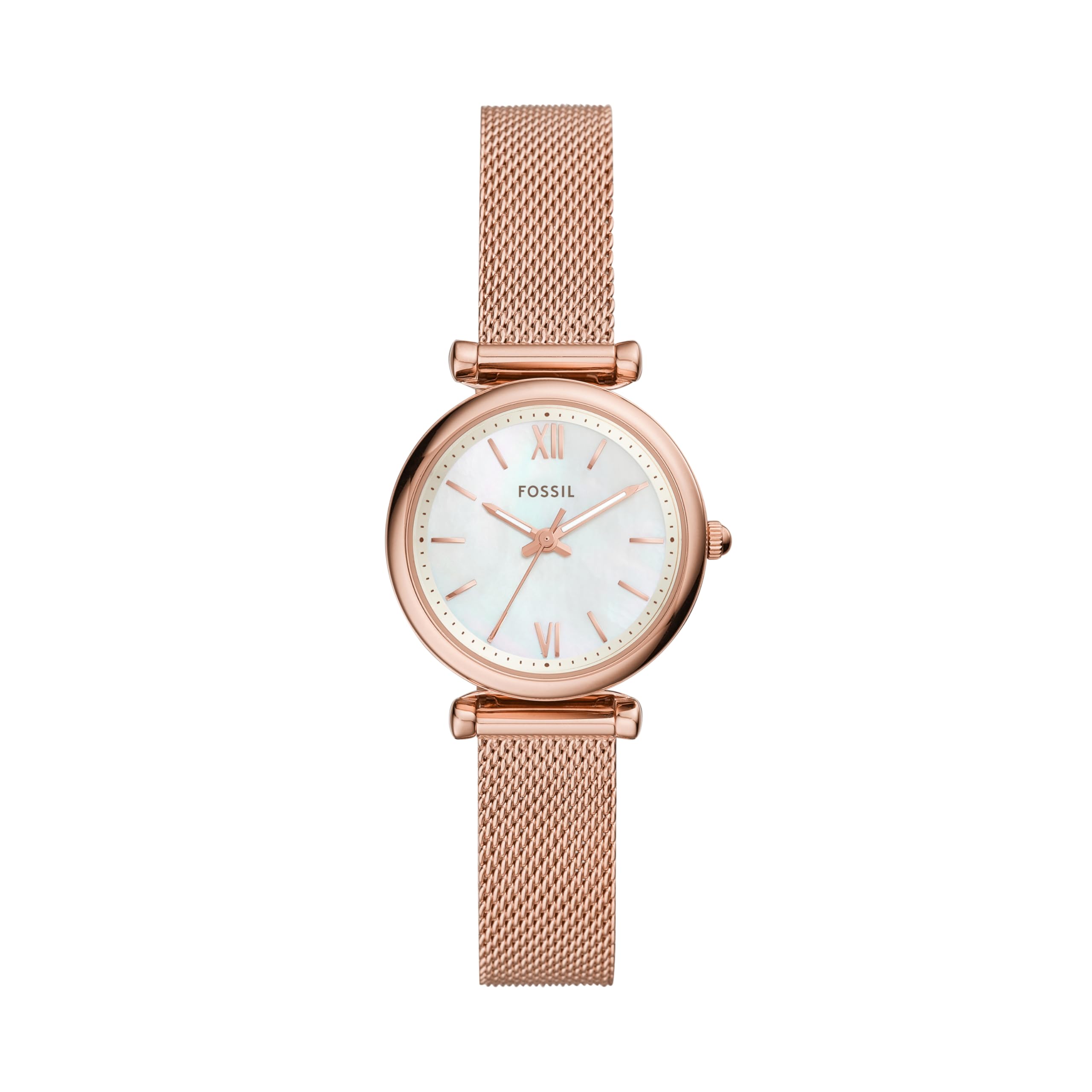 Fossil Carlie Women's Quartz Watch with Stainless Steel Band - Stylish Three-Hand Design for Everyday Wear, Office & Casual Outfits