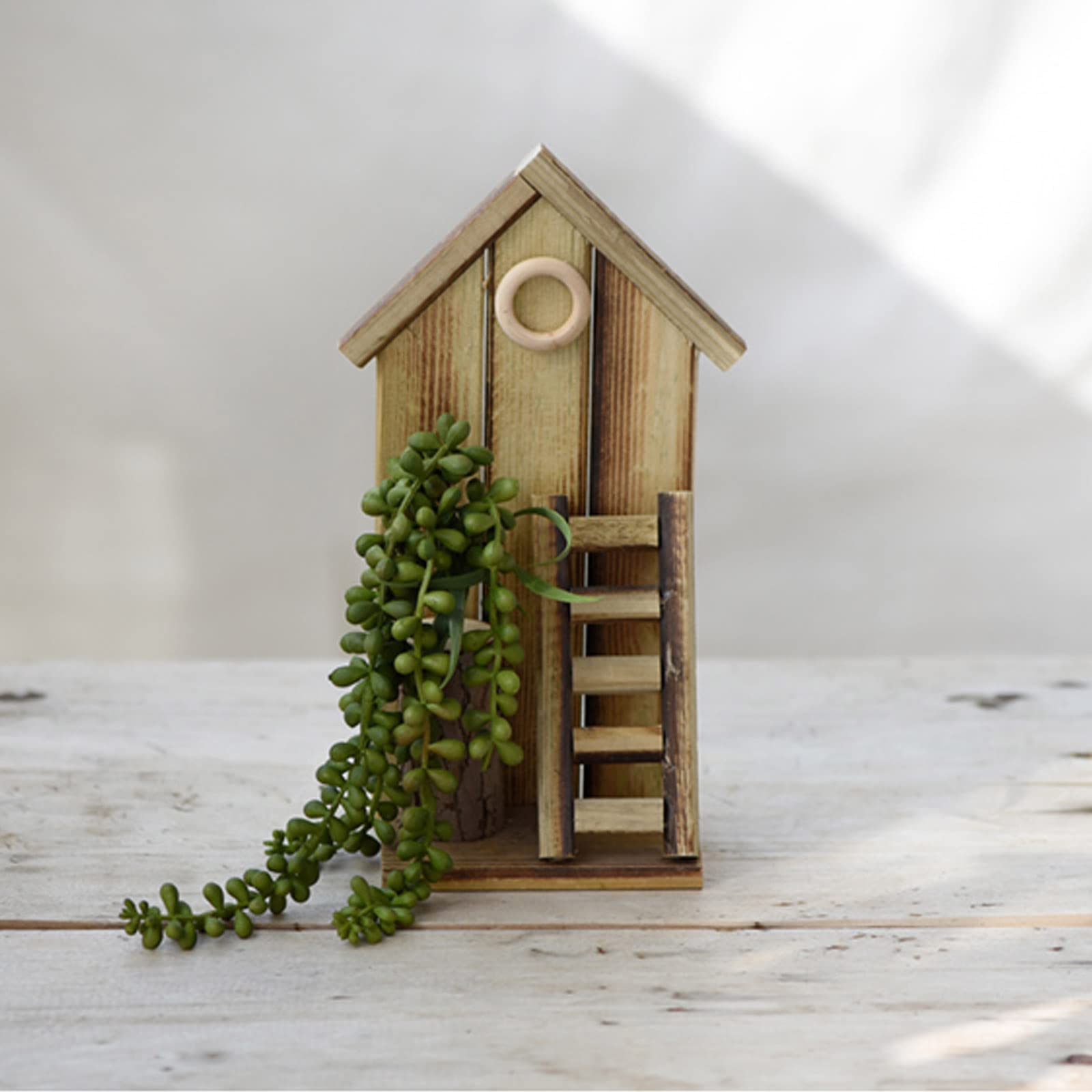 Wall-Mounted Wooden Flower Basket - Rustic Hanging Planter for Home Decor | Indoor/Outdoor Hanging Flower Pot Holder | Perfect for Living Room, Patio, Garden & Balcony Decorations