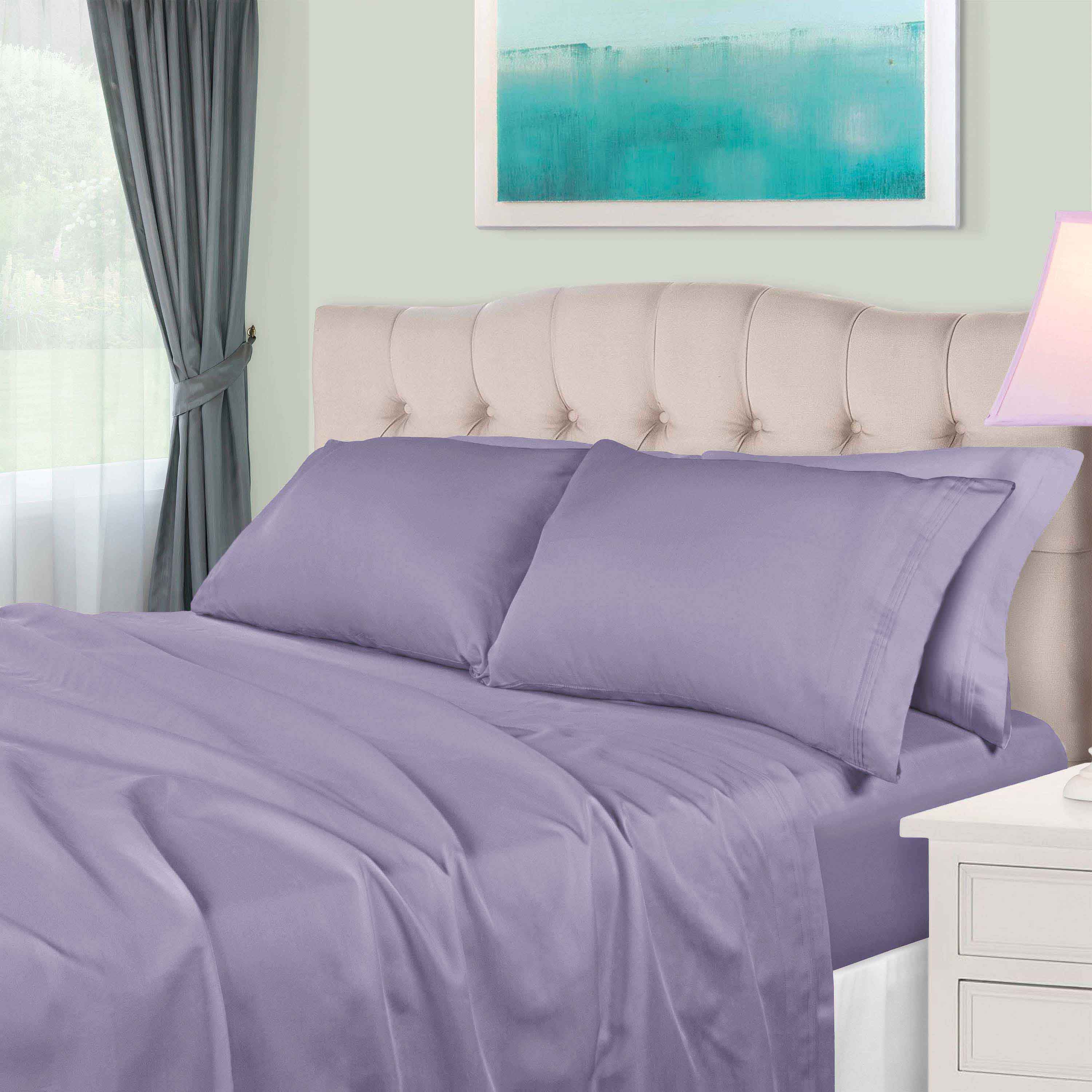 Premium 650 Thread Count Egyptian Cotton Sheet Set - Eco-Friendly, Breathable & Hypoallergenic - Perfect for Luxury Bedding & Hot Sleepers
