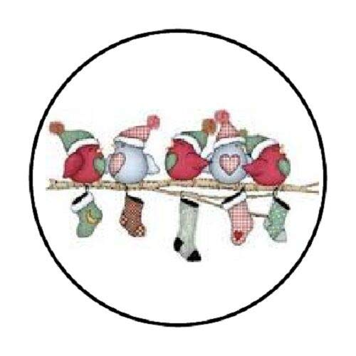 48pcs Christmas Winter Bird Envelope Seals - 1.2