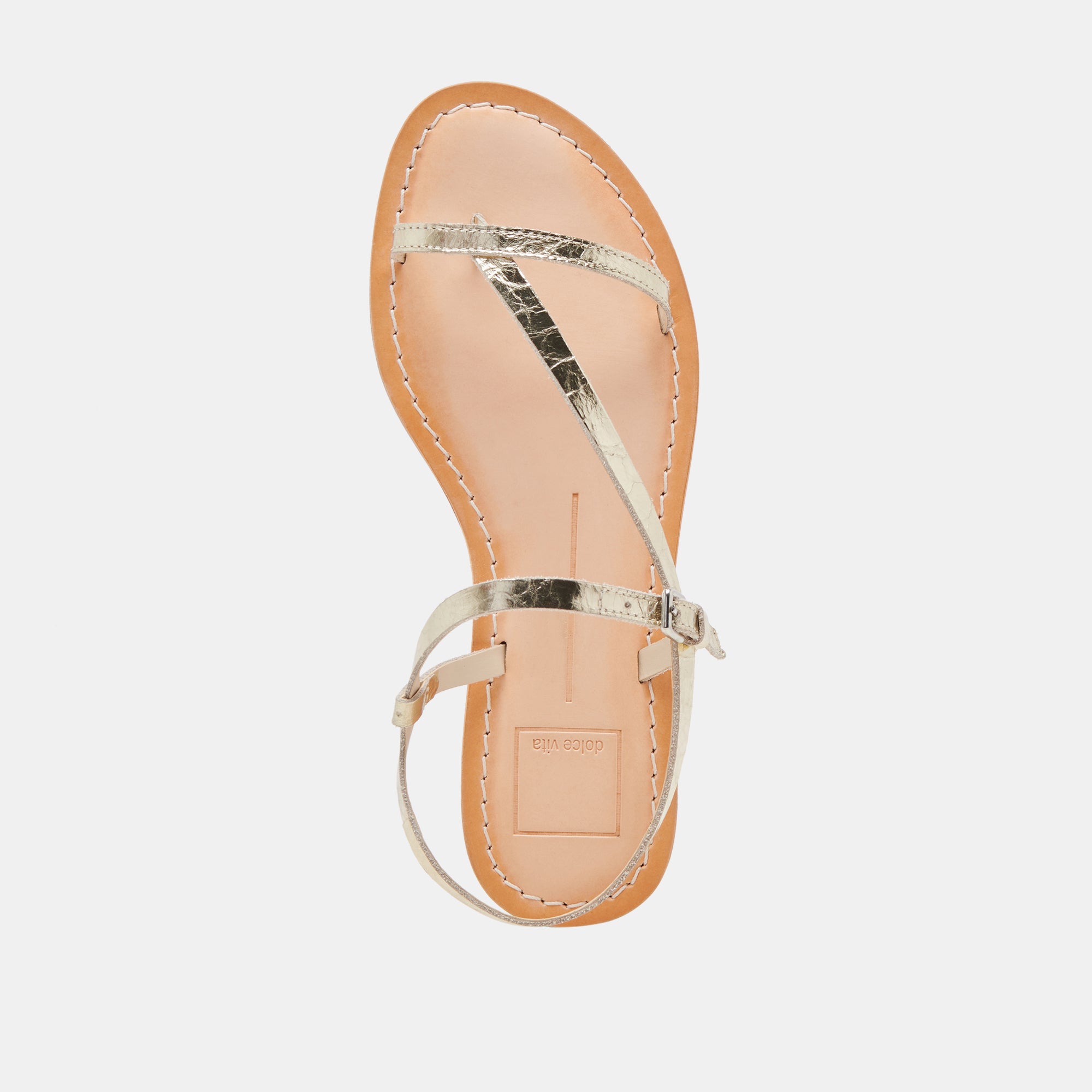 WANDRE Distressed Leather Sandals in Gold - Stylish & Comfortable Women's Fashion Sandals for Beach, Vacation & Casual Wear