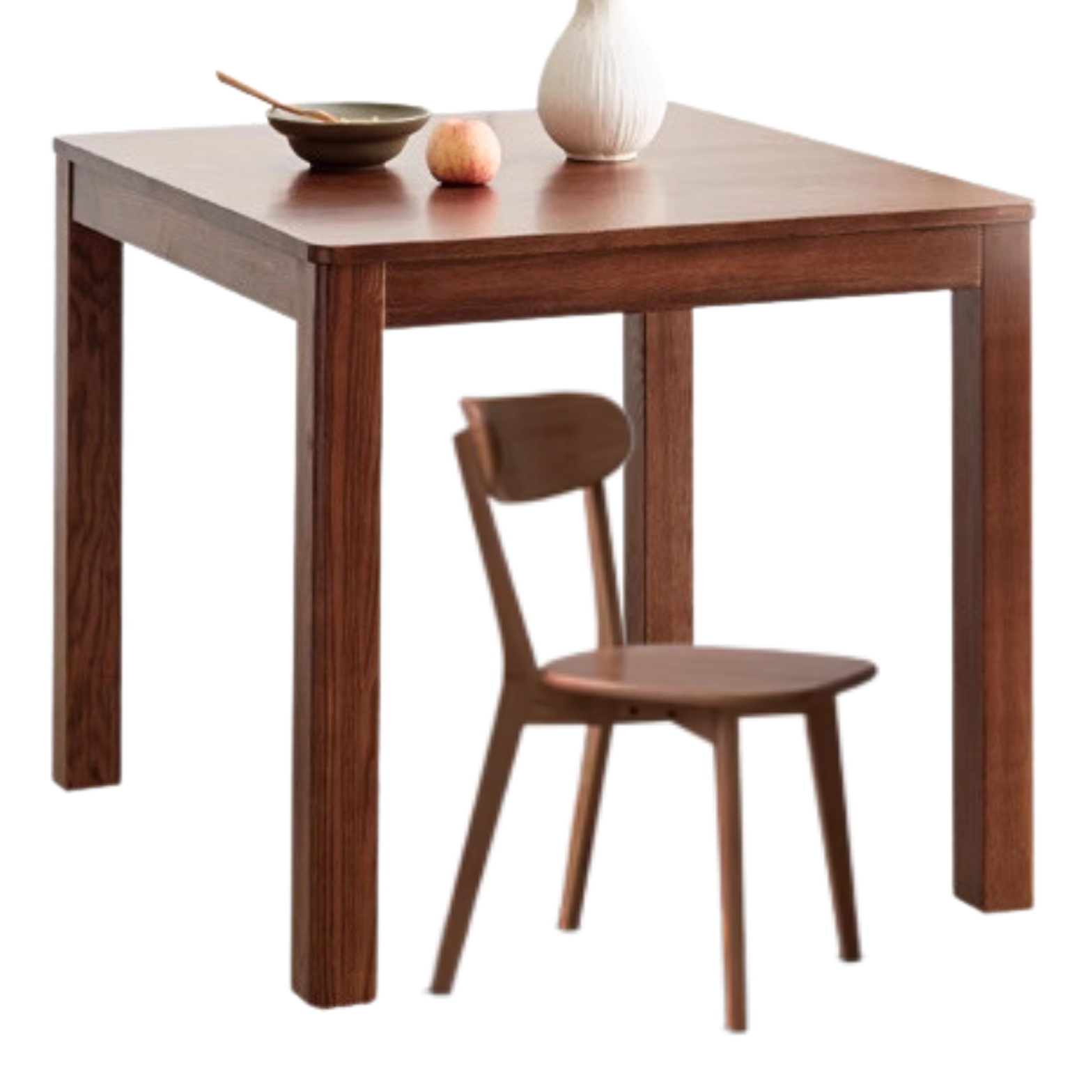 Solid Oak Wood Square Dining Table - Rustic Farmhouse Style for Kitchen, Dining Room & Small Spaces | Durable & Stylish Home Furniture