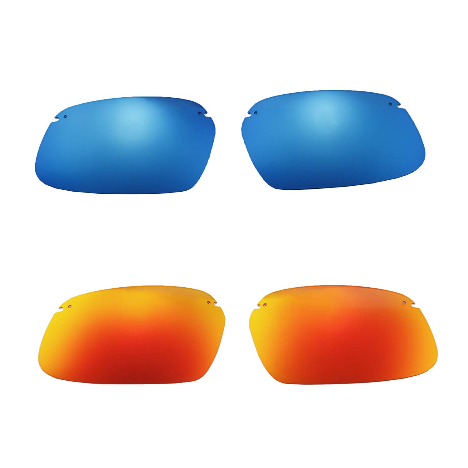 Walleva Polarized Fire Red & Ice Blue Replacement Lenses for Maui Jim Kanaha Sunglasses – UV Protection for Driving, Fishing & Outdoor Sports