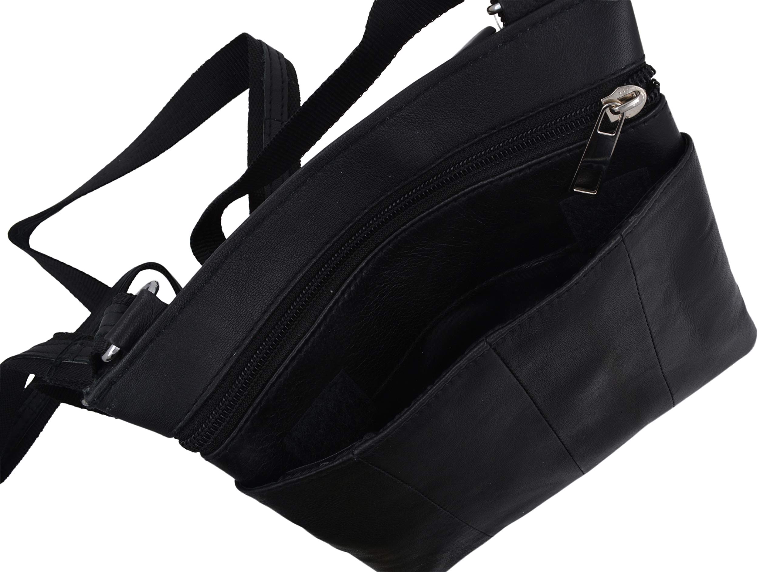 Genuine Leather Small Crossbody Shoulder Bag for Women - MARSHAL Black Handbag Purse | Perfect for Work, Travel & Everyday Use