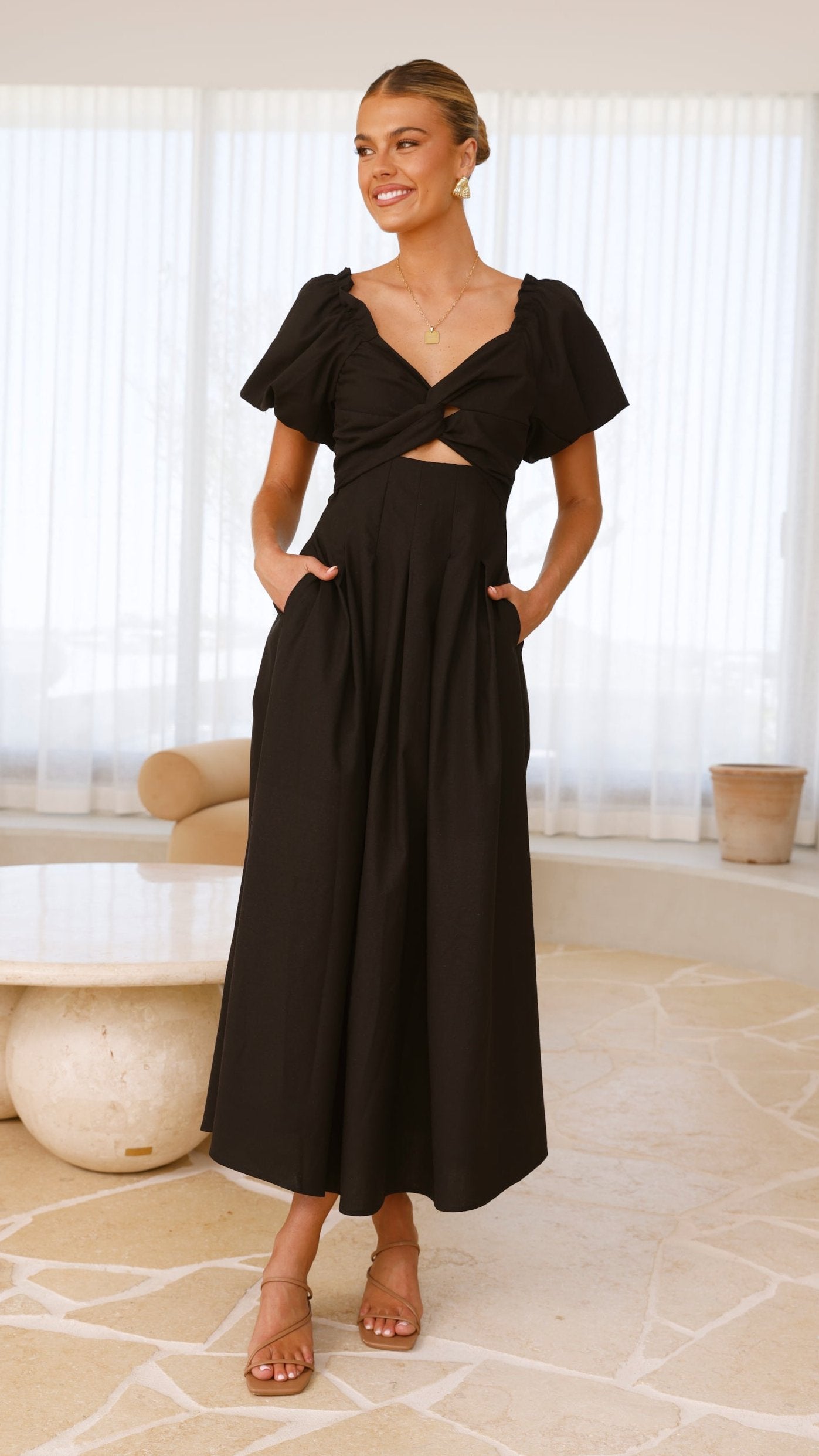 Christina Maxi Dress - Elegant Black Long Dress for Women | Perfect for Weddings, Parties & Summer Outfits