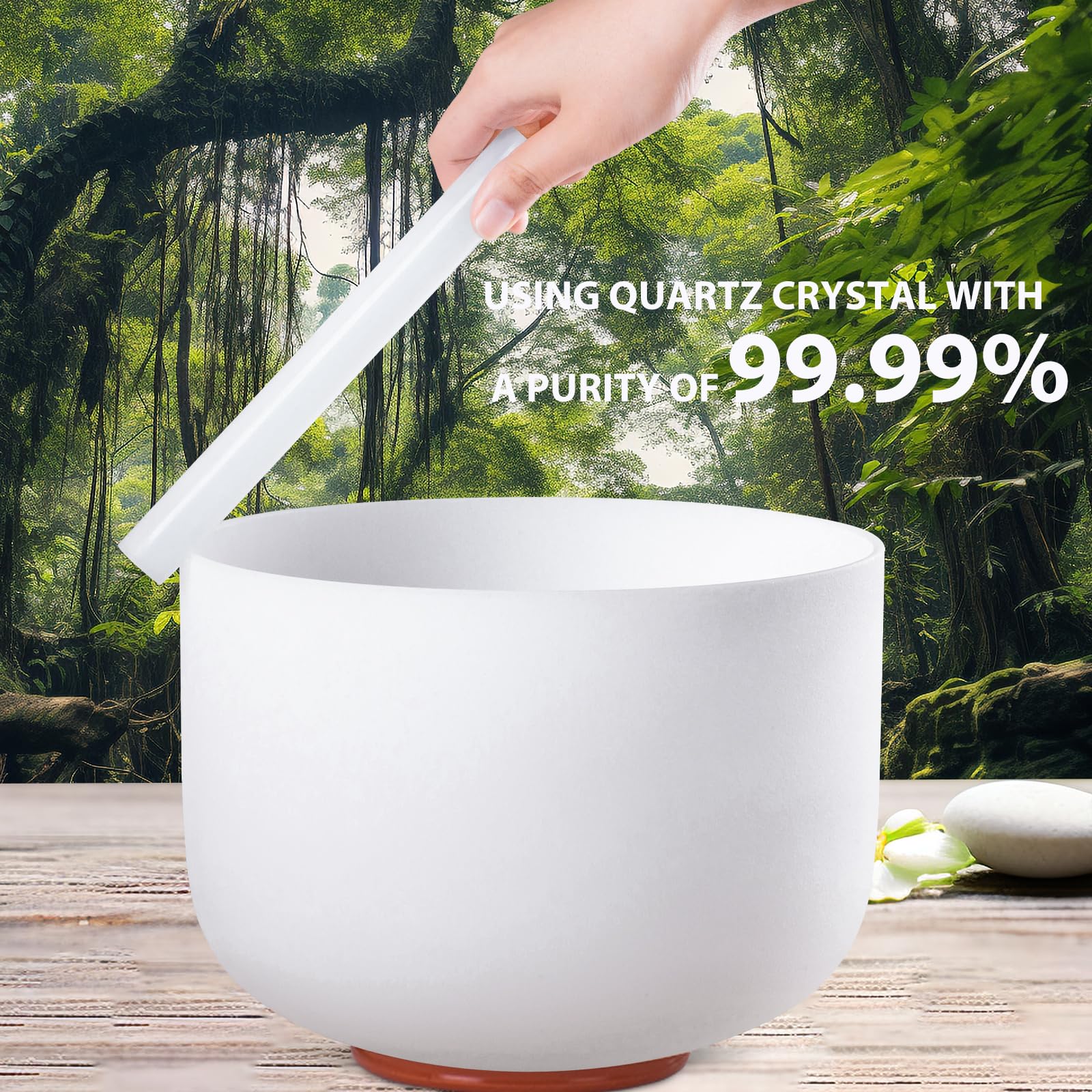 3-Piece 432Hz Crystal Singing Bowl Set (7-9 Inch) for Meditation, Yoga & Chakra Healing - Includes Travel Carry Case - Perfect Spiritual Gift for Men & Women - Ideal for Home Meditation, Sound Therapy & Energy Cleansing