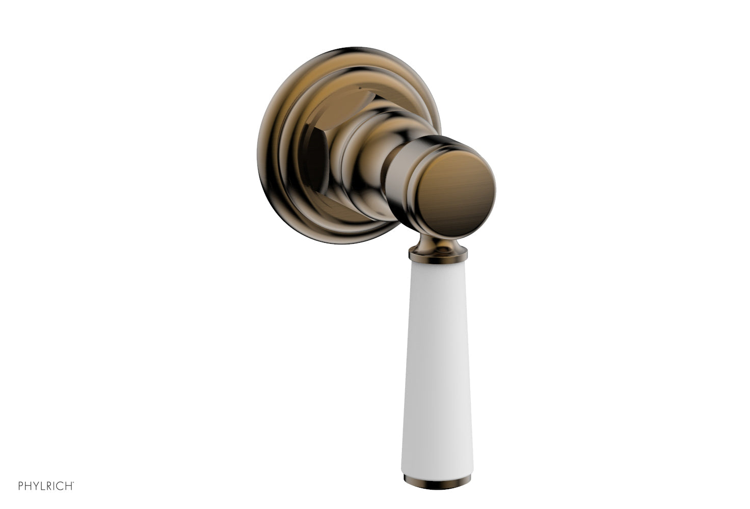 HEX TRADITIONAL/HENRI Volume Control Diverter Valve - Satin White Lever Handle (Model 500-36) | Perfect for Bathroom & Shower Fixture Upgrades