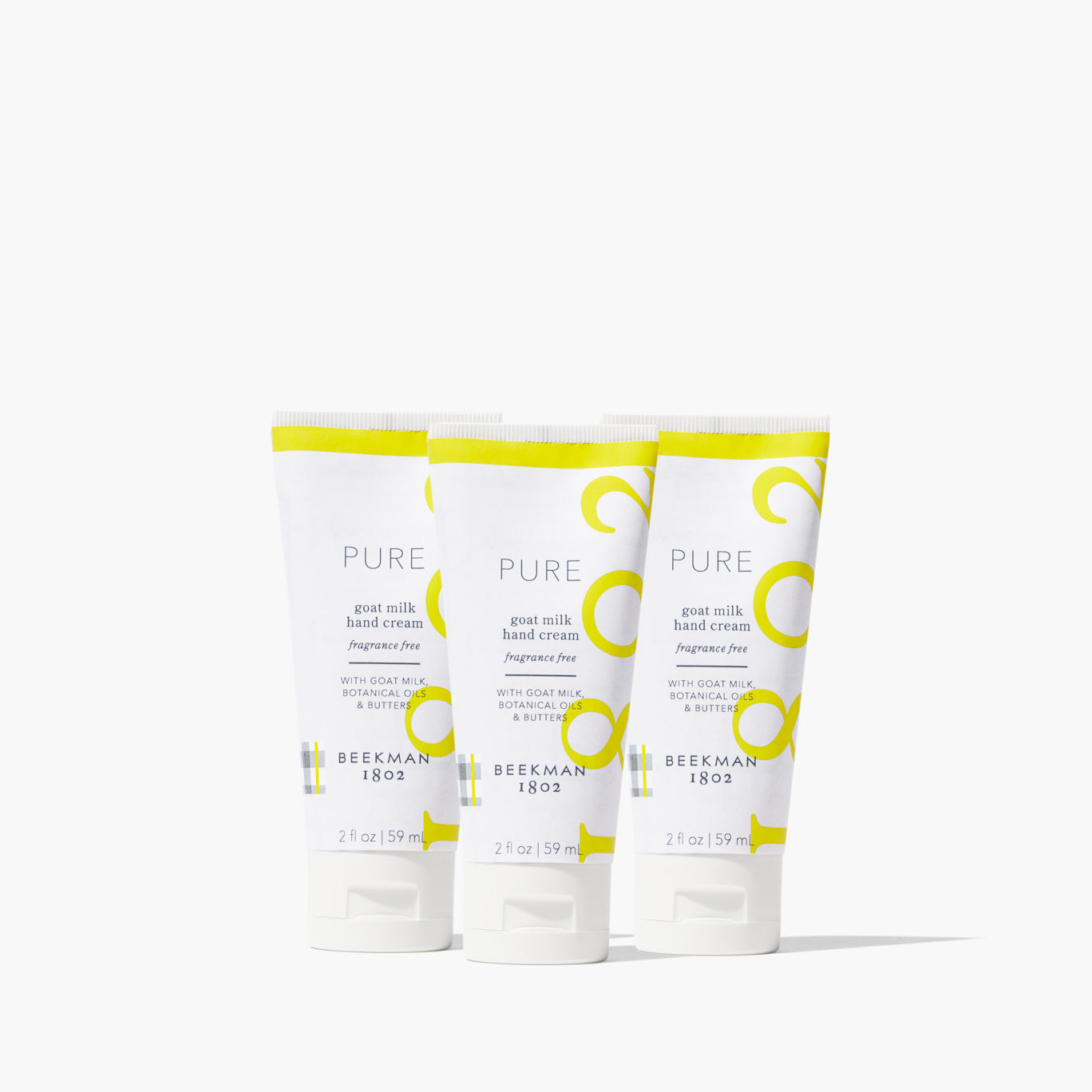 Pure Mini Hand Cream Set of 3 - Natural Moisturizing & Nourishing for Dry Skin - Perfect for Travel, Office & Gift Giving