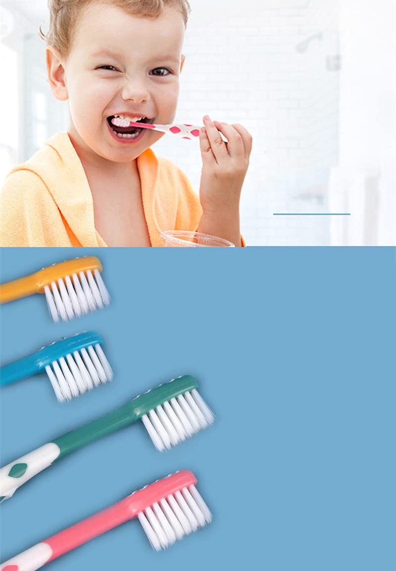 Soft Bristle Kids Toothbrushes 4-Pack for Boys & Girls Ages 2-5 | Gentle Manual Toothbrushes for Toddlers 3-5 Years | Perfect for Daily Brushing, Travel & School