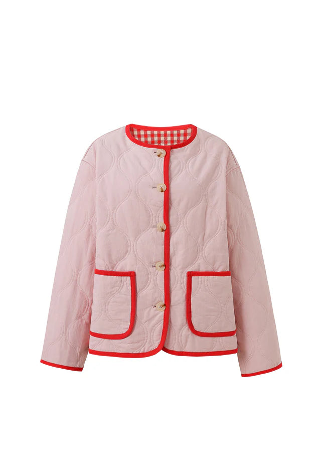 Alezia Reversible Jacket for Women - Lightweight Waterproof Windbreaker (Red/Pink) - Perfect for Hiking, Travel & Outdoor Activities